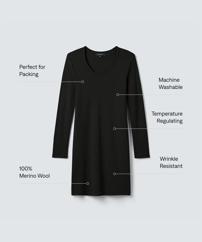 Women's Mini Merino Long Sleeve Dress