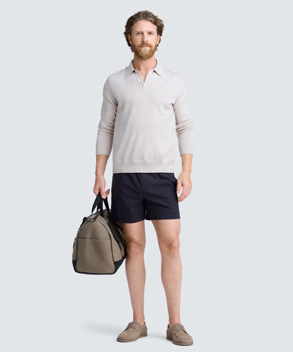Men's Merino Knit Long Sleeve Polo