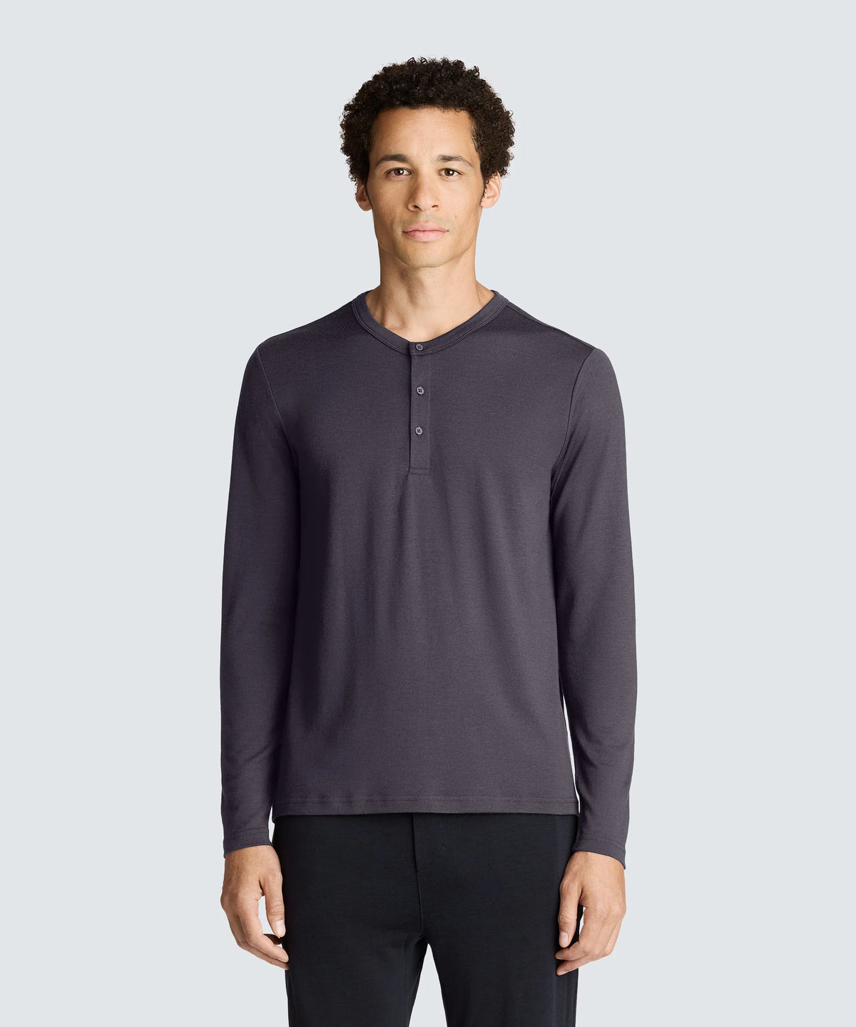 Men's Long Sleeve Merino Henley