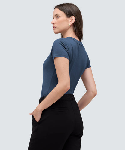 Women's Slim Merino Crew Neck T-Shirt