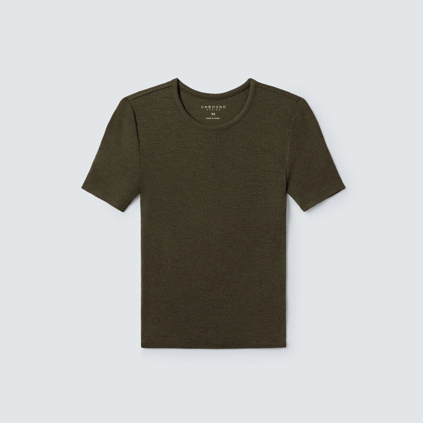 Women's Rib Fitted Crew Neck T-Shirt