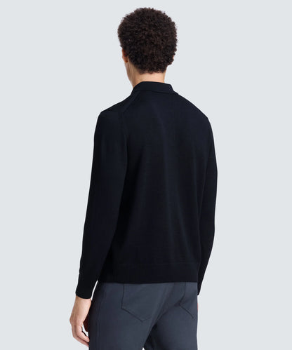 Men's Merino Knit Long Sleeve Polo