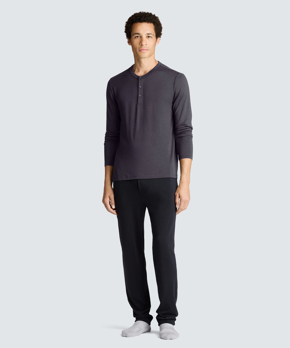 Men's Long Sleeve Merino Henley