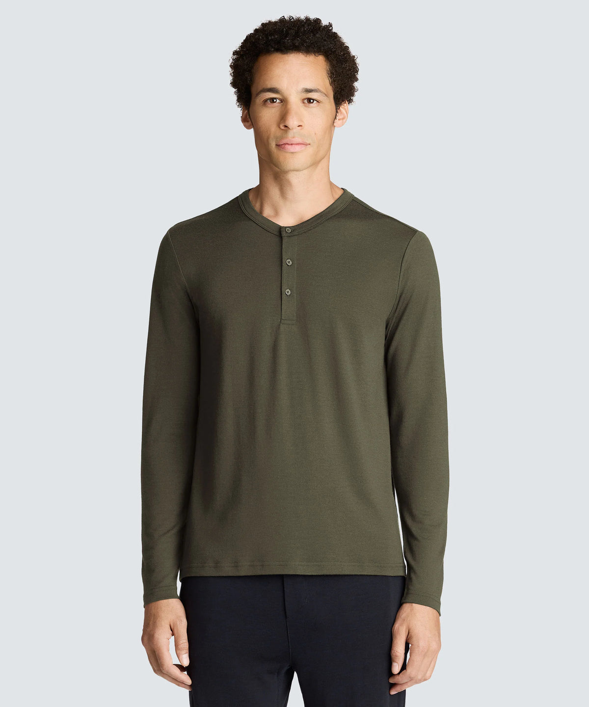 Men's Long Sleeve Merino Henley