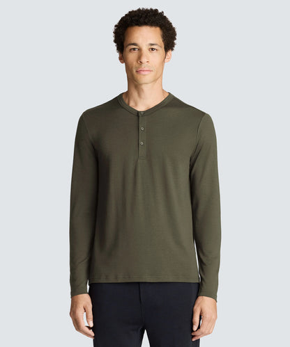 Men's Long Sleeve Merino Henley
