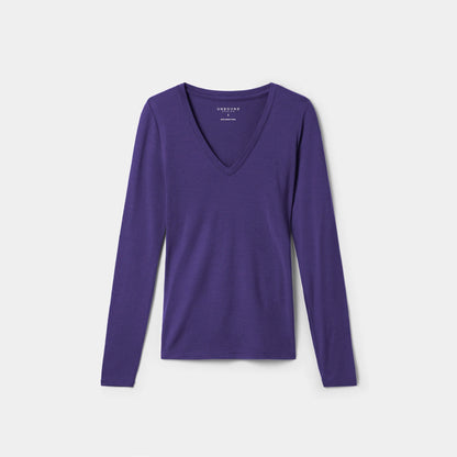 Women's Slim Merino Long Sleeve V-Neck