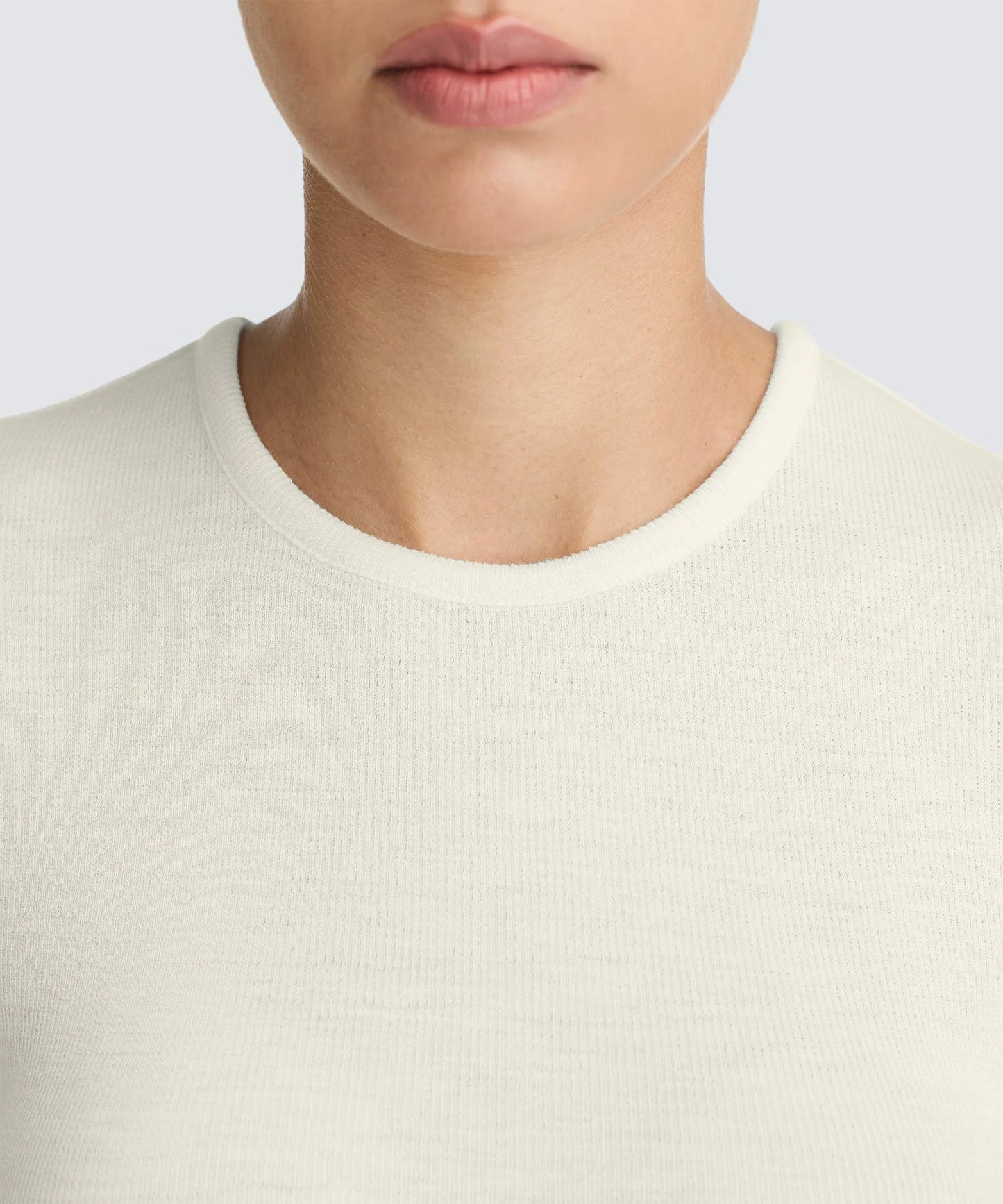Women's Rib Fitted Long Sleeve Crew