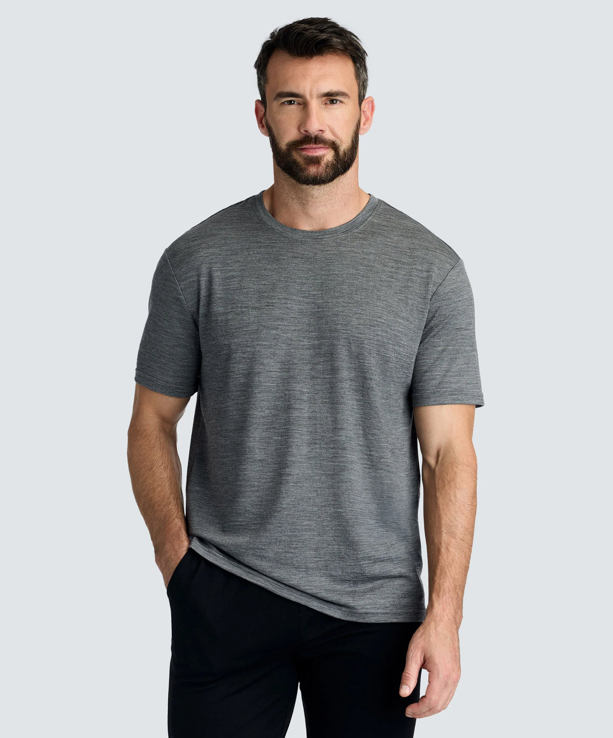 Men's Relaxed Merino Crew Neck T-Shirt