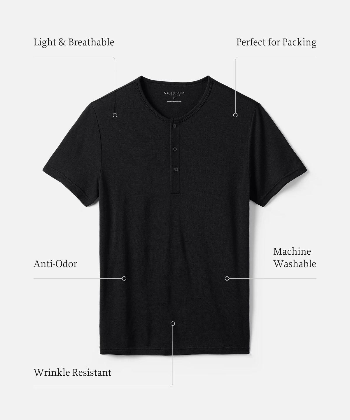 Men's Merino Short Sleeve Henley