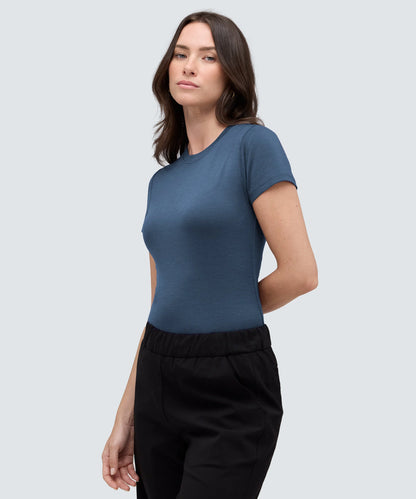 Women's Slim Merino Crew Neck T-Shirt