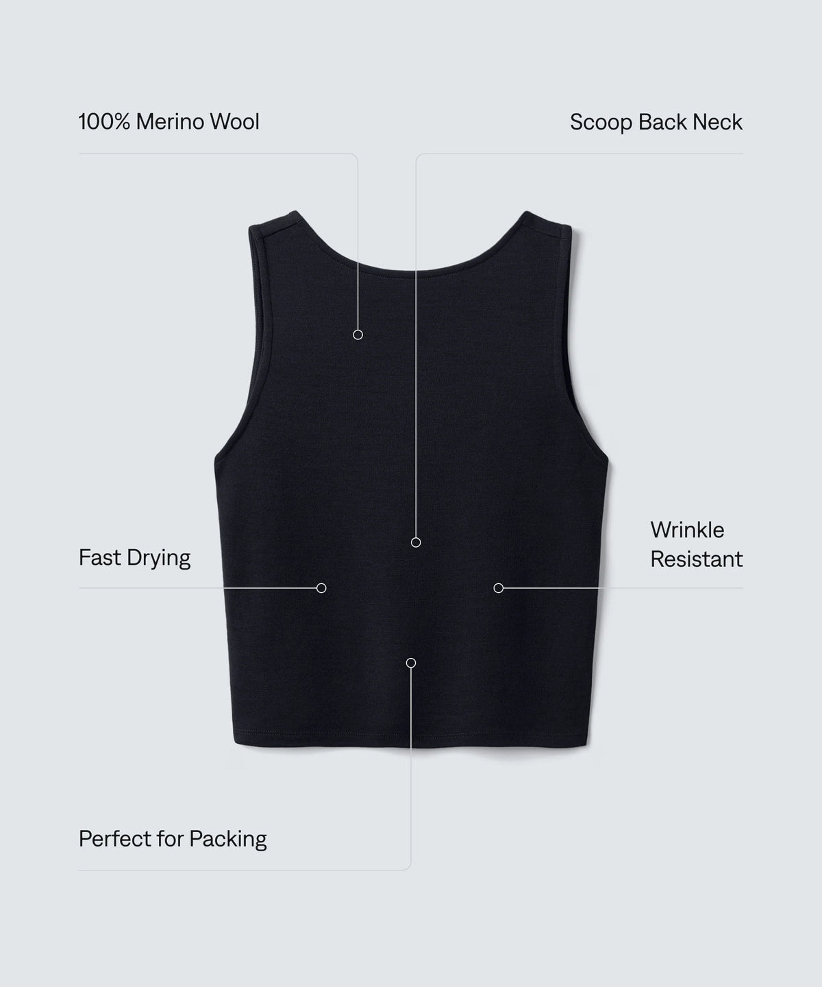Women's Merino Cropped Tank