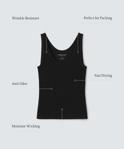 Women's Petite Merino Rib Scoop Neck Tank