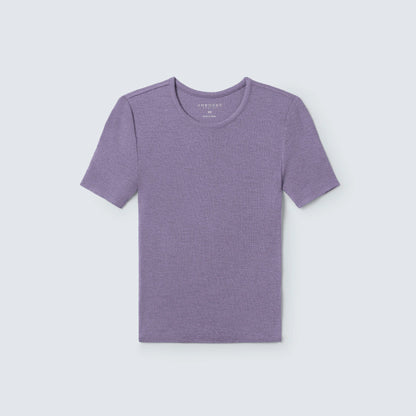 Women's Rib Fitted Crew Neck T-Shirt