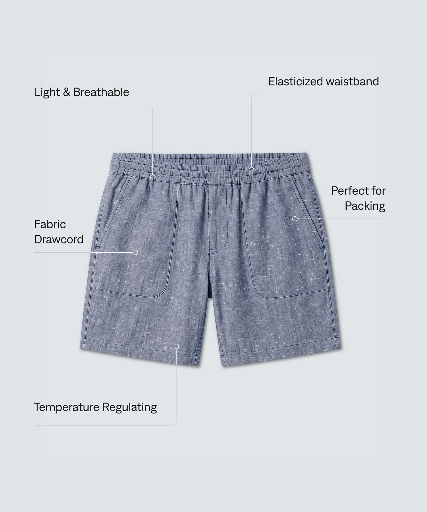 Men's Merino Linen Beach Shorts