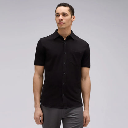Men's Short Sleeve Merino Button-Up